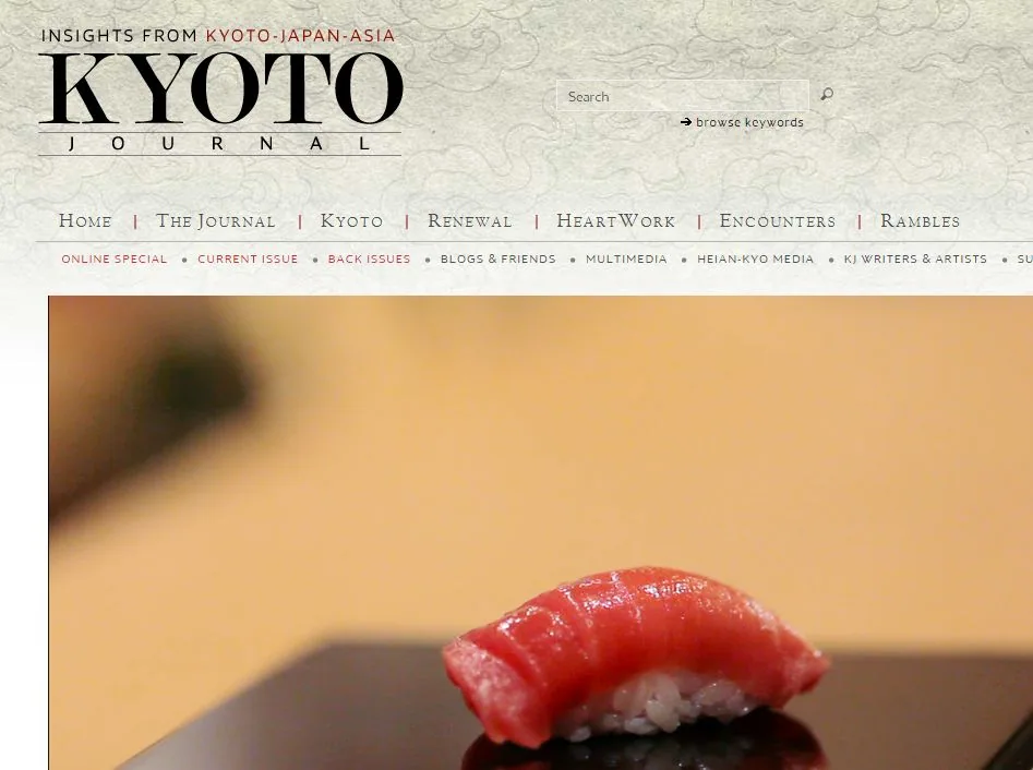 “We Are What We Eat…So It Might As Well Be Delicious” (Kyoto Journal, January 2014)