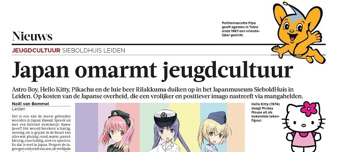 Japan omarmt jeugdcultuur (Volkskrant, 29 July 2014)